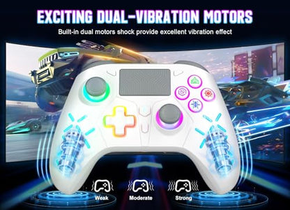 Gamrombo Gaming Controller for PlayStation 5 / PS5, PS4/PS3/PC/Switch/Steam Deck/Mac/Android/iOS with RGB LED Lights, Hall Triggers, Hall Joysticks, Marco, Audio Jack - Need to upgrade