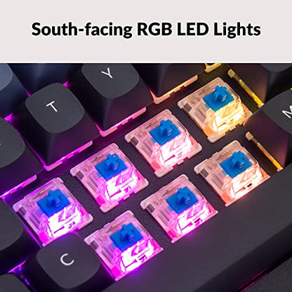 Keychron Q4 Wired Custom Mechanical Keyboard, QMK/VIA Programmable Macro, Full Aluminum, Hot-Swappable Gateron G Pro Blue Switch, 60% Layout Double Gasket Compatible with Mac and Windows - Black - color: Black (Gateron G Pro Blue Switch)