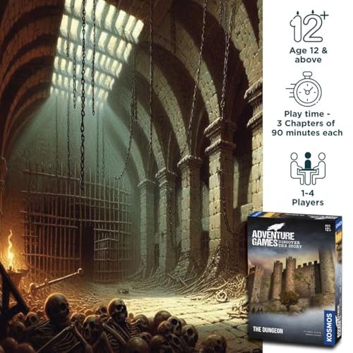 Adventure Games: The Dungeon - A Kosmos Game from Thames & Kosmos | Collaborative, Replayable Storytelling Gaming Experience for 2 To 4 Players Ages 12+