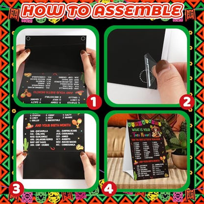 COCHIE Taco Game for Party Family Adults Office Large Groups, What is Your Taco Name Game Mexican Fiesta Party Decorations with 36 Name Label Stickers - 36 Players (Taco-Games)
