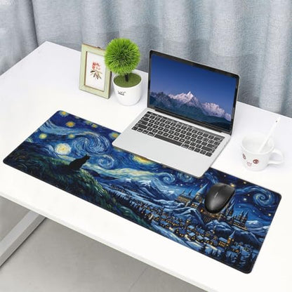 Extended Gaming Mouse Pad, Large Mouse Mat, XL Desk Pad for Keyboard and Mouse, Non-Slip Rubber Base & Stitched Edges for Gamer Office 31.5x11.8 in - color: 16