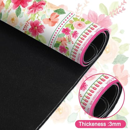 Drydiet Floral Mahjong Mat with Rules Non-Slip Noise Reduction Gaming Mat for Table Cover Card Board Tile Poker Dominoes(22" X 22") - size: 22" X 22"
