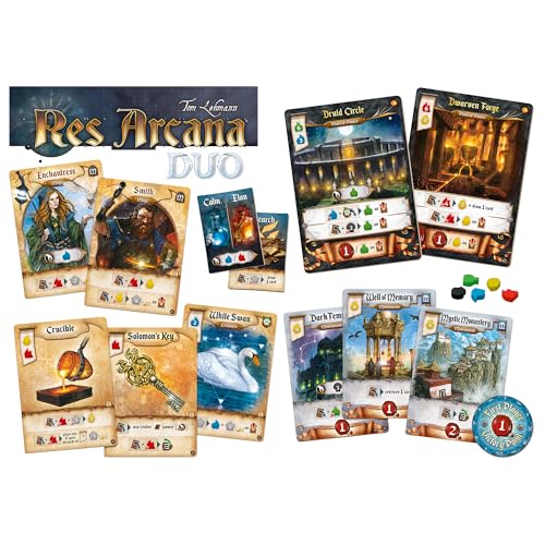 Res Arcana Duo Board Game | Strategic Two-Player Duel! Expandable Game System, Fantasy Adventure Game for Teens & Adults, Ages 14+, 2 Players, 20 Mins