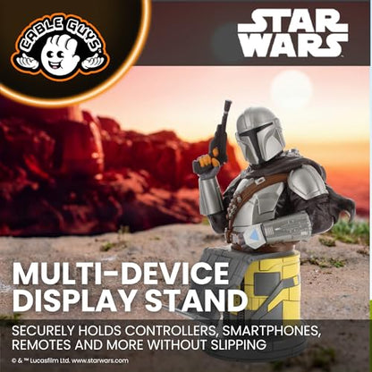 Cableguys The Mandalorian Bounty Hunter Controller Holder & Phone Stand - Gaming Setup Accessories for Desk and Game Room, Stand Compatible with Xbox, PlayStation & Most Standard Game Controllers