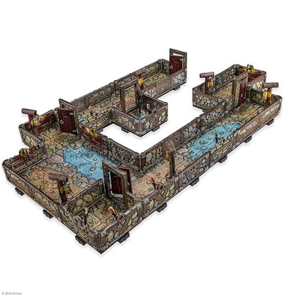 Dungeons & Lasers Prepainted Terrain Sets for DND and Tabletop RPG Games - 5E Compatible with 28mm-32mm Scale Miniatures - Modular Design for Fast Assembly (Dwarven Mine) - style: Dwarven Mine
