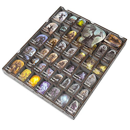 SMONEX Wooden Organizer Compatible with Gloomhaven Board Game - Box Suitable for Storage All Gloomhaven Expansions - Insert and Storage Suitable for Gloomhaven (Gray)