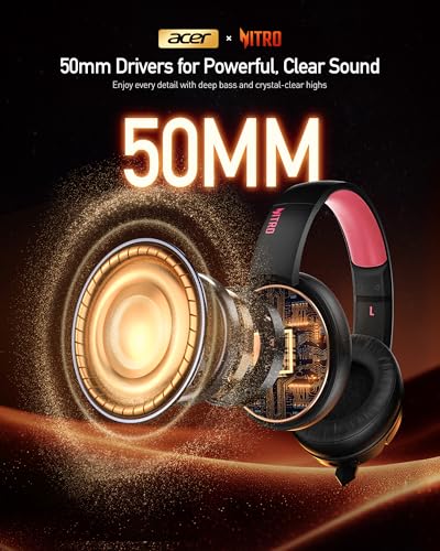 Acer Wireless Gaming Headset, PS5 Headset with 2.4GHz for Ps5, Ps4, PC, Switch, Bluetooth 5.3 + 100Hrs Gaming Headphones with Noise Canceling Mic for Laptop, Mobile, Mac, 50mm Drivers (Blackpink) - color: BlackPink