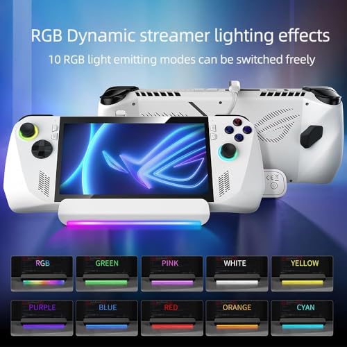 Stand Dock for Steamdeck/ROG Ally/Legion Go, 6-in-1 Steamdeck Dock with 4K@60Hz HDTV, Gigabit Ethernet, 3 USB-A 3.0 & 100W USB-C Charging Ports White