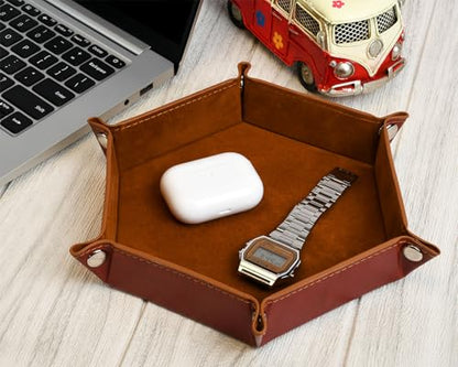Dice Holder Leather DND Dice Case Foldable Dice Tray Dungeons and Dragons Storage Tray for Tabletop Game