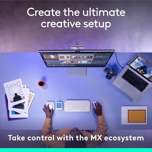 Logitech MX Creative Console 9 Customizable Keys - Pale Grey | Stream Deck accessories, graphic design, Adobe, Zoom, Spotify, 3-month Adobe Creative Cloud membership - color: Pale Grey