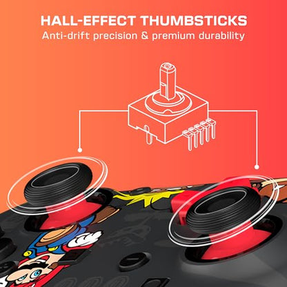 Turtle Beach Rematch Wired Controller Goomba Stomp Nintendo Switch 2 | Nintendo Switch 2, Lite, OLED, Hall-Effect Thumbsticks, 2 Mappable Buttons, Glows-in-the-Dark, C-Button, Goomba Stomp - color: Goomba