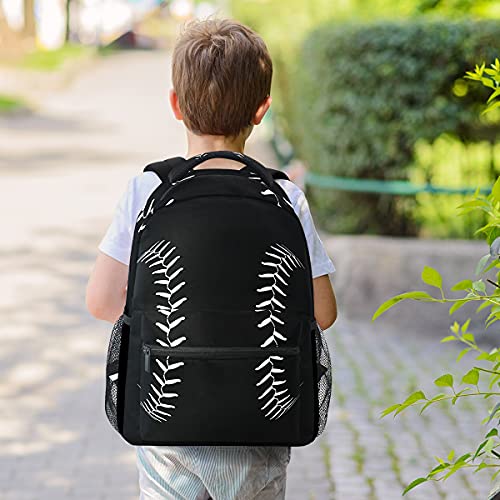 Fashion Baseball Sport Softball American Cool Backpacks School Book Travel College Shoulder Bag for Women Girls Men Boys - color: Multi