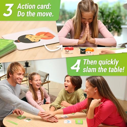 Super Sushi – Fun Family Board Game - Hilarious Party Matching Card Game for Kids, Teens & Adults