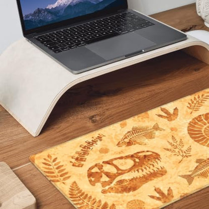 Retro Fossils Mouse Pad XL Large Mousepad Non Slip Rubber Base Desk Mat for Laptop Computer Gaming 31.5" X 12" - color: Retro Fossils