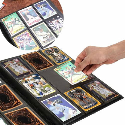 9 Pocket Trading Card Binder Holder, Collection Card Album with Sleeves, Protection Trading Cards - 20 Pages - Put up to 360 Cards (Yellow) - color: Yellow, size: 360-Pockets
