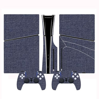 Console Skin Sticker Wrap Compatible with PS5 Slim Disc (Blue) | Protective Vinyl Decal, Game Controller Cover - color: Blue