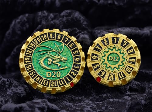 Metal DND Dice Set Spinning Dungeons and Dragon Dice Set Metal Dragon Polyhedral Magic 7 PCS Dice Set with Gift Box for Dungeons and Dragons Table Games Play Cards MTG(GyroDice_Pearl Gold Black) - color: Spinning Dice_pearl Gold Black