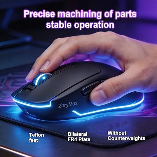 NEO V2 Wireless Gaming Mouse, Tri-Mode, 55g, 12000DPI RGB, Black - color: Black