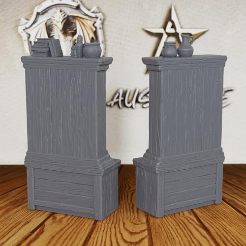 Unpainted 28mm Scale Tabletop RPG Dead Body Scenery - 8pc Resin Corpses & Wooden Cart Set for DND Minis, Fantasy Miniature Game Diorama, TTRPG Dungeon Masters Accessory（AS690）