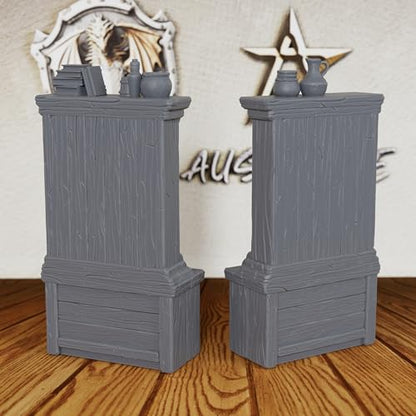 Unpainted 28mm Scale Tabletop RPG Dead Body Scenery - 8pc Resin Corpses & Wooden Cart Set for DND Minis, Fantasy Miniature Game Diorama, TTRPG Dungeon Masters Accessory（AS690）