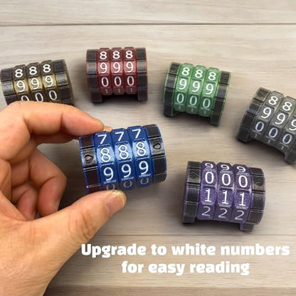 Life Counter Health Tracker 보드 게임, TTRPG 및 별 기호가 있는 카드 게임용, MTG와 호환, 블루 및 화이트 숫자 - color: 블루+화이트 숫자