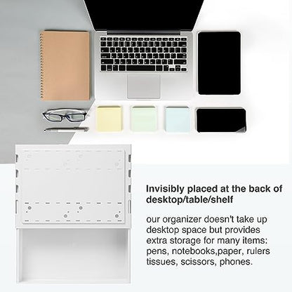 Under Desk Drawer - Super Large Under Table Hidden Drawer Desk Accessories & Workspace Organizers Desktop Storage Pencil Slide Out Organizer with Screw Adhesive Tape Shelf Tray at Office - size: Large