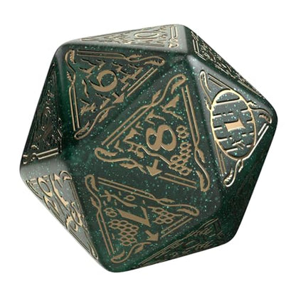 The Hobbit Jumbo Spindown D20 Verdant Die by Q-Workshop | Large Middle-Earth Inspired Life Counter, Premium Engraved Map Design | Easy-Read Numbers | Durable Gaming Dice for TCGs, RPGs & Tabletop Play | Large Middle-Earth Inspired Life Counter, Premium En
