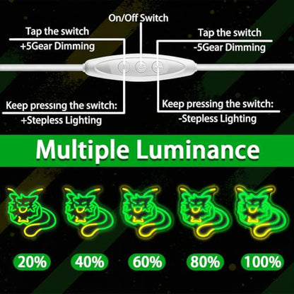 Alien Cat Neon Sign, Green & Yellow LED Light, 12x12 Inch, USB Powered, Dimmable, for Bedroom, Game Room, Party & Gifts - color: S-WXM
