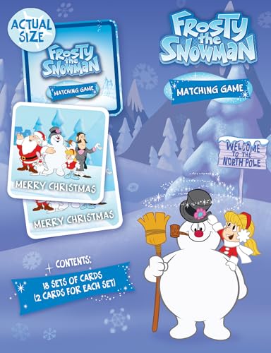 Masterpieces Officially Licensed Frosty The Snow Man Picture Matching Card Game for Kids and Families - style: Frosty the Snowman