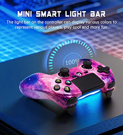 Wireless Controller for PS4, Controller for Sony PlayStation 4, Double Shock 6-Axis Motion Sensor, Sensitive Touch Pad, Built-in Speaker & Stereo Headphone Jack, Compatible with PlayStation 4/Pro/Slim - color: Pink