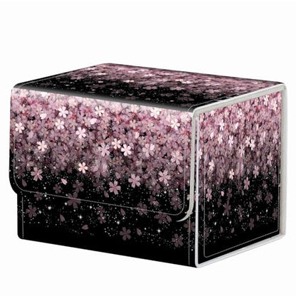 Strong Magnet Card Case Deck Box Mtg Card Box Playing Card Box Magic Deck Box Tcg Up to 200 Cards Creative Pattern Trading Card Storage Box for Collectible Card Games, Pink Cherry Blossom - color: Pink Cherry Blossom