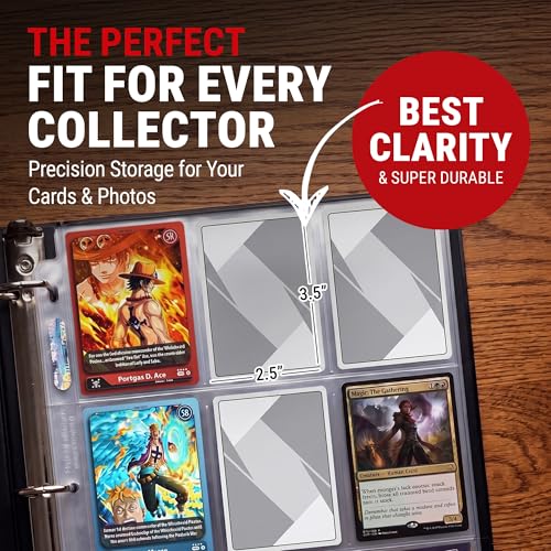 Ultra Pro Card Pages for Binders – 9 Pocket Trading Card Binder Pages – Silver Series for Trading Cards & Collectibles – Archival Safe, UV Protection & 3-Ring Binder Compatible – 25 Pages, Made in USA - size: 25ct, style: 25-Count