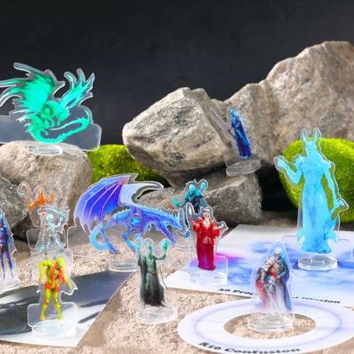 iPEAU|DND Miniatures Bulk Undead Theme Dungeons and Dragons Starter Set 2D Figurines D&D 5E Minis Kit Pathfinder Map Flat Figures TTRPG Accessories Tabletop RPG Terrain Supplies DM Players Gifts - style: 2d-mini-Undead