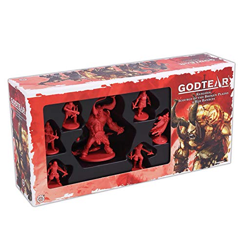Steamforged Games Godtear: Rangosh, Scourge of The Broken Plains Champions Set | Includes Rangosh Champion Miniature, Banner and Profile Cards, Fits Any Godtear Starter Set, Preassembled - style: Rangosh, Scourge of The Broken Plains