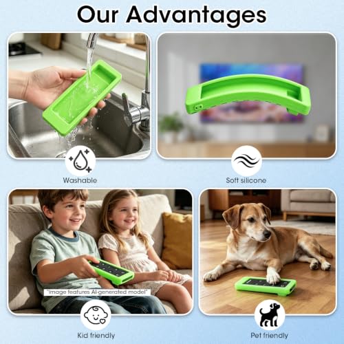 Case for Bose Solo 5 10 15 Series ii TV Remote,Silicone Cover for Bose Solo Cinemate Series II IIGS 1SR 10&15 Remote Controller Skin Protective Universal Replacement Sleeve Glow in The Dark-Glow Green - color: Glow Green