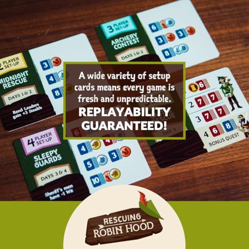 Rescuing Robin Hood – Cooperative Deck-Building Card & Strategy Tabletop Board Game | 1-5 Players | Ages 10+ | Medieval Fantasy Adventure | Kids, Teens, Adults, Family & Friends | Co-Op Fun Game Night