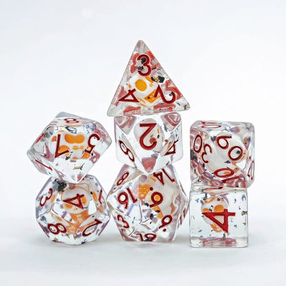 Sage's Portal Familiars and Reagents Resin DND Dice Set Polyhedral Dice Set for Dungeons and Dragons RPG Tabletop TTRPG (Animated Skull) - color: Animated Skull