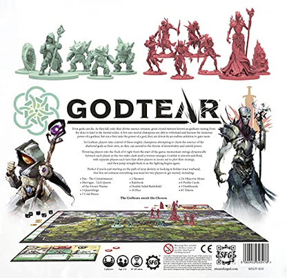 Steamforged Games: Godtear the Board Game (Eternal Glade Starter Set) | 2-Player Tabletop Skirmish, Includes Nia and Morrigan, 3 Quartzlings, 5 Cold Bones, Battlefield, Dice, Tokens, (2 Players) - style: Eternal Glade Starter Set