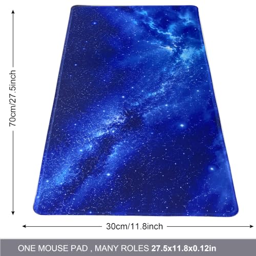 Noise Reduction Large Mouse Pad-70x30 Bluesky | Non-Slip Rubber Base 27.5x11.8IN Computer Desk Mat for PC,Mac,Laptop-Stitched Edges and Smooth Surface for Office,Home,Work - color: 70x30 Bluesky