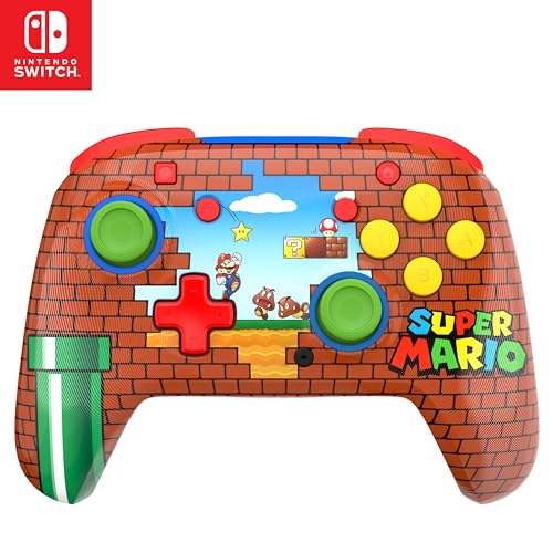 Turtle Beach Rematch Wireless Controller Mario Bricks Nintendo Switch 2 | Nintendo Switch Lite, OLED, Image Shifting Design, Rechargeable 40-Hr Battery, 2 Mappable Back Buttons, Mario Bricks Reveal - color: Mario Bricks Reveal