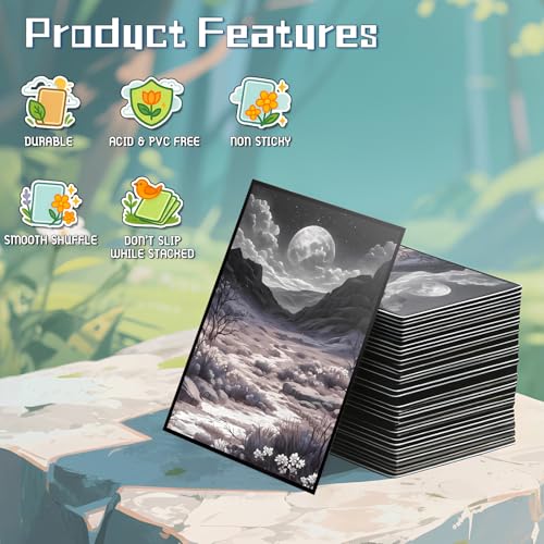 MTG Card Sleeves - Scrubland(White Black) - Fantasy Dual Lands Series - Ultra Clear Front & Matte Finish Back, 100 Count Standard Size TCG Art Sleeves for Magic The Gathering - color: Scrubland(white Black)