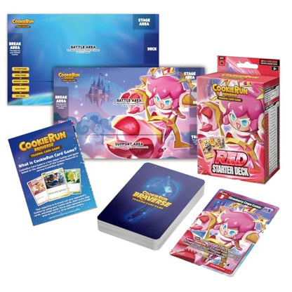 CookieRun Trading Card Game: Starter Deck Red | 2 Player Competitive TCG | 20 Minutes | Includes 60 Cards - style: Red