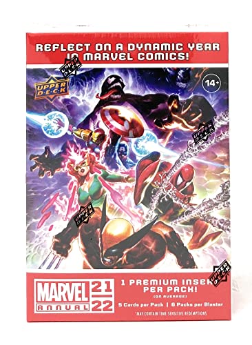 UPPER D.E.C.K Marvel Annual 2021-22 Trading Card BLASTER Box [6 Packs]