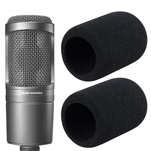 Audio-Technica AT2020 Pop Filter - 2 Windscreens for AT2020 & AT-2035 Microphones (Black) - color: 2 Pack Foam