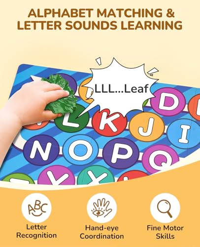 JoyCat Mystery Alphabet Box 26PCS, Letter Sorting Matching Game, Phonics | 26 letter pieces in a mystery box create fun sorting, matching and letter sound games for preschool learning