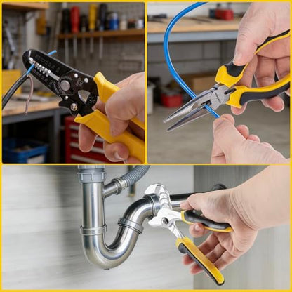 Enventor Tool Set with 1/4 in and 3/8 in Metric Sockets, 231 Pieces | 8-15 MM Wrenches, Quick-release Ratchet for Home Repairs, DIY projects, and Auto Maintenance