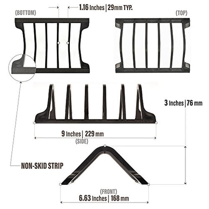 Prosumer's Choice Universal Charging Rack Organizer - Multi Device Stand Holds 5 Tablets or Smartphones - Desktop Tablet Holder and Storage Station - Compact Tech Organizer Dock for Home or Office