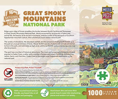 MasterPieces - 1000 Piece Jigsaw Puzzle, Great Smoky Mountains National Park, Fun for Adults, Family, Kids 19.25"x26.75" - style: Great Smokey Mountains