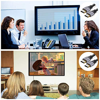CableCreation 8K HDMI Cable 6.6FT/2m,48Gbps 8K@60 4K@120 144Hz HDMI to HDMI | Fast Speed 3D eARC HDR10 HDCP 2.2 2.3 for MacBook Pro, Roku TV, HDTV, PS5, PS4, Xbox, Blu-ray - color: Grey, size: 6.6Ft