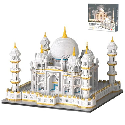 Architecture Taj Mahal Micro Mini Building Blocks Set,Landmarks Collection, Display Model Gift for Adults(4030 Pieces) - style: Taj Mahal